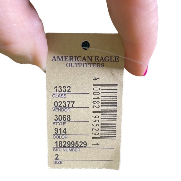 American Eagle Shorts Midi 3068 LOW-RISE BLUE SIZE 2 - Picture 6 of 8